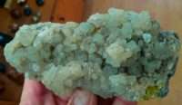 ARAGONITE VERDE-AZZURRA CON ZOLFO